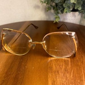 Rare Vintage Bifocals; Drop Temple, Faceted Lenses